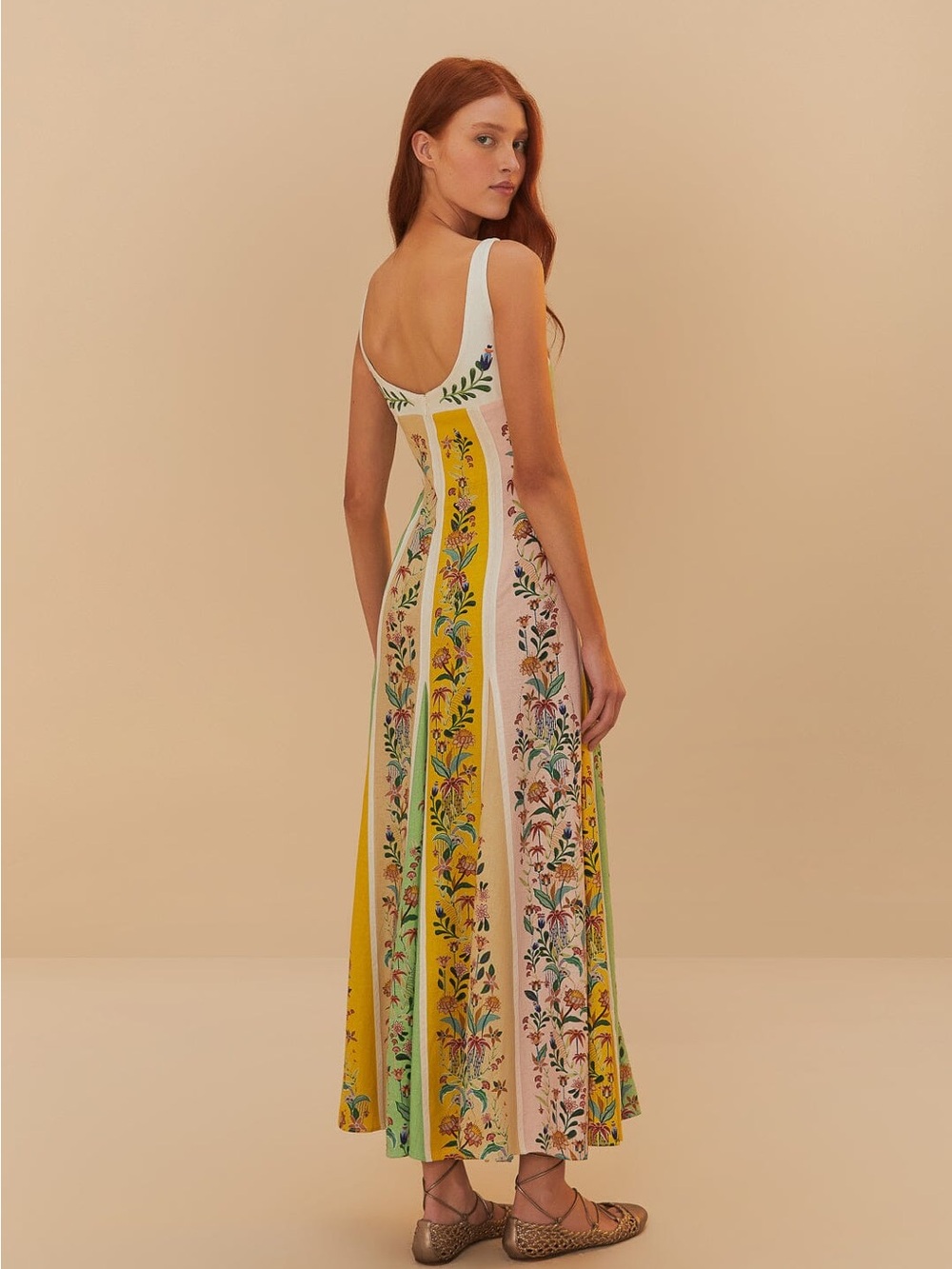 Farm Rio Floral Stripes Dress - Picture 4 of 10